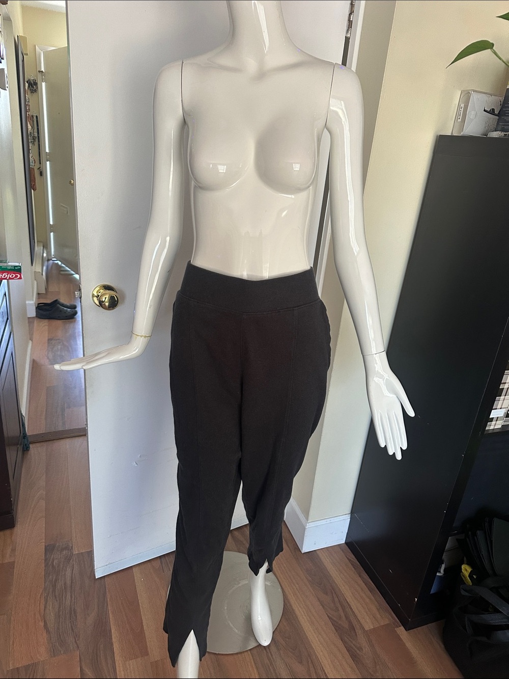 Pact Women's Black Straight-Leg Pull-On Pants